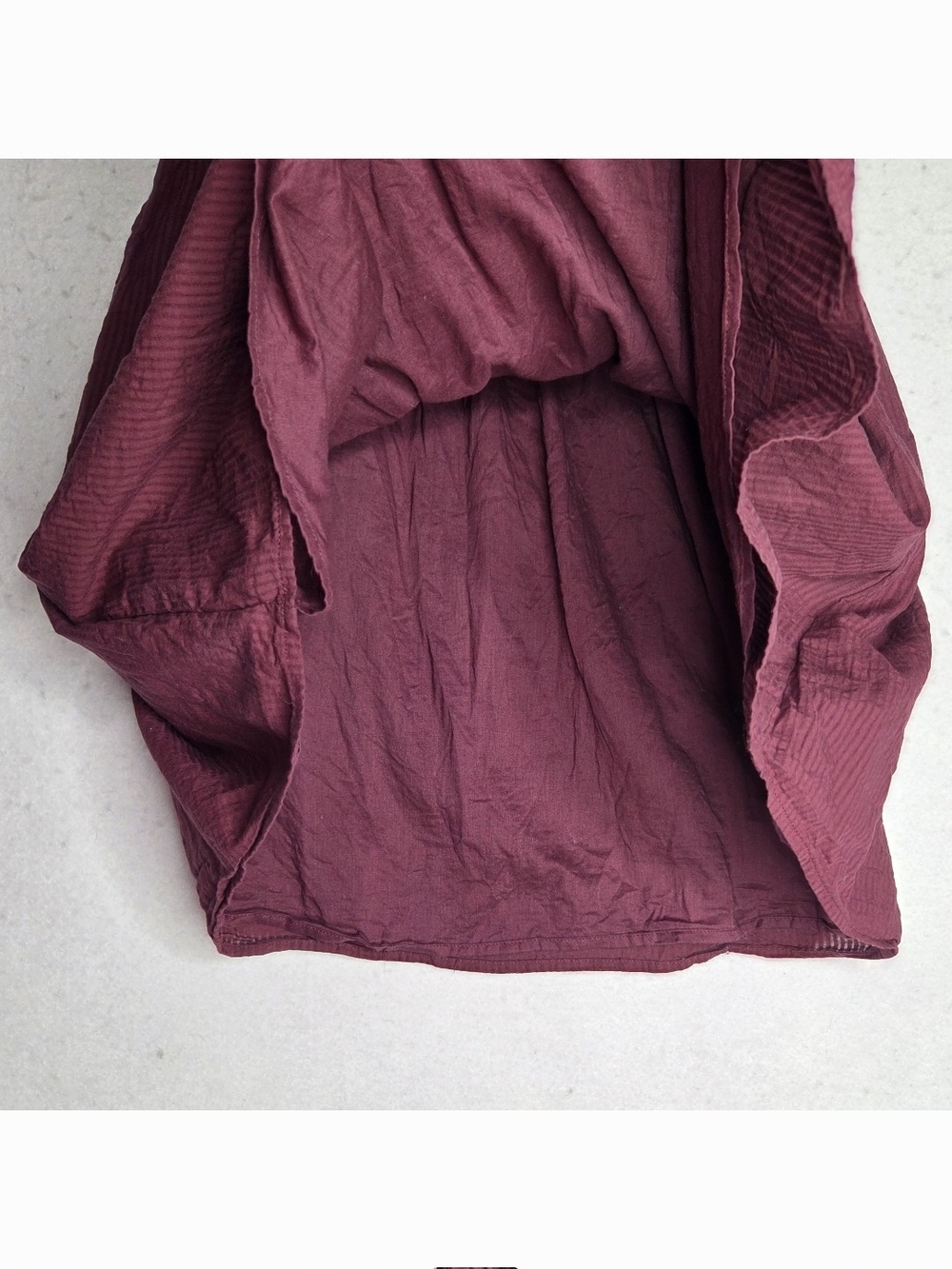 Hill House Home Vivi Smocked Nap Dress Large Cottagecore Burgundy Shadow Stripe - Picture 5 of 9